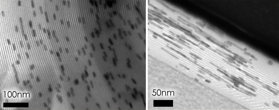 ナノ薄膜偏光子の断面TEM像